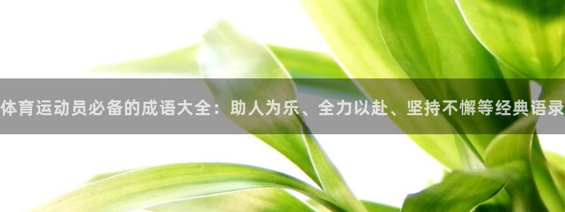 哈哈体育十年：体育运动员必备的成语大全：助人为乐、全力以赴、坚持不懈等经典语录